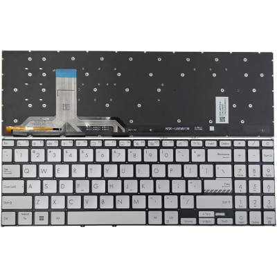 Asus Vivobook M1603, M1603QA, M1605, M1605YA, silver backlit US keyboard Asus Vivobook M1603, M1603QA, M1605, M1605YA, silver backlit US keyboard