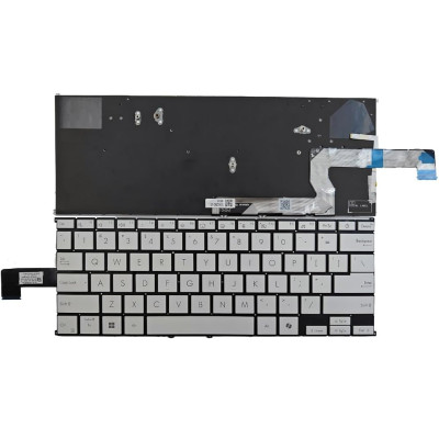 Asus Zenbook S 16 UM5606, UM5606W, UM5606WA, UX5606, UX5606S, UX5606SA, backlit US keyboard white Asus Zenbook S 16 UM5606, UM5606W, UM5606WA, UX5606, UX5606S, UX5606SA, backlit US keyboard white