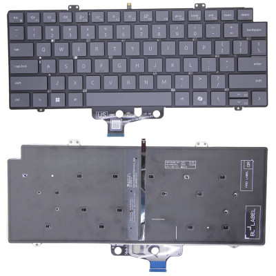 Dell Pro 14 Plus PB14250, Pro Max 14 RW20C, 0RW20C, gray backlit US keyboard