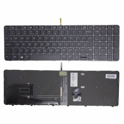 HP EliteBook 850 G3 755 g3 ZBook 15u G3 G4 backlit trackpoint UK keyboard