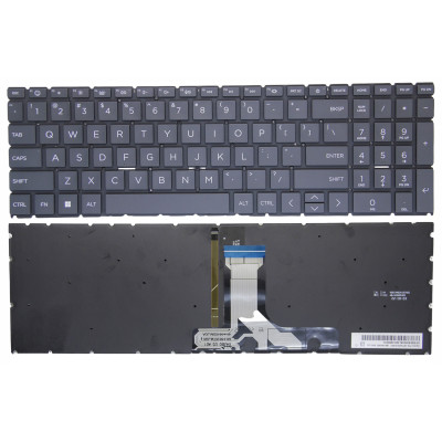 HP Pavilion Plus 16-AB, 16T-AB, 16-AB0000, 16-AB1000, black backlit US keyboard F1 smile HP Pavilion Plus 16-AB, 16T-AB, 16-AB0000, 16-AB1000, black backlit US keyboard F1 smile