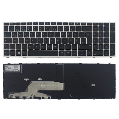 HP Probook 450 G5 455 G5 470 G5 650 G4 650 G5 silver frame German DE keyboard original HP Probook 450 G5 455 G5 470 G5 650 G4 650 G5 silver frame German DE keyboard original