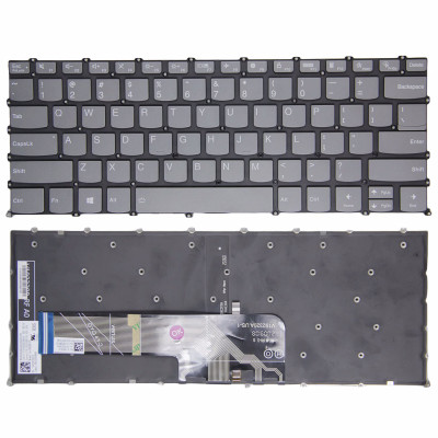 Lenovo yoga Slim 7 Pro 14ARH7 14IAH7 14IAP7, F10 lock gray backlit US keyboard